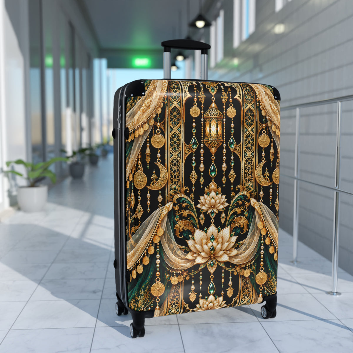 Emerald Veil | Hard-Shell Spinner Suitcase