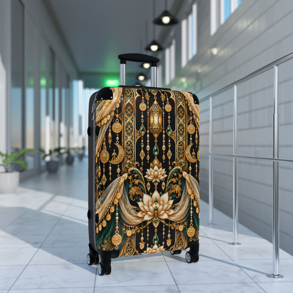 Emerald Veil | Hard-Shell Spinner Suitcase