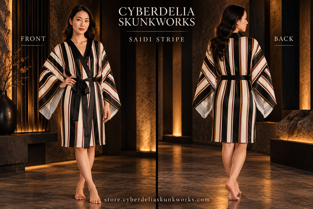 Saidi Stripe | Kimono Robe — Cyberdelia Skunkworks