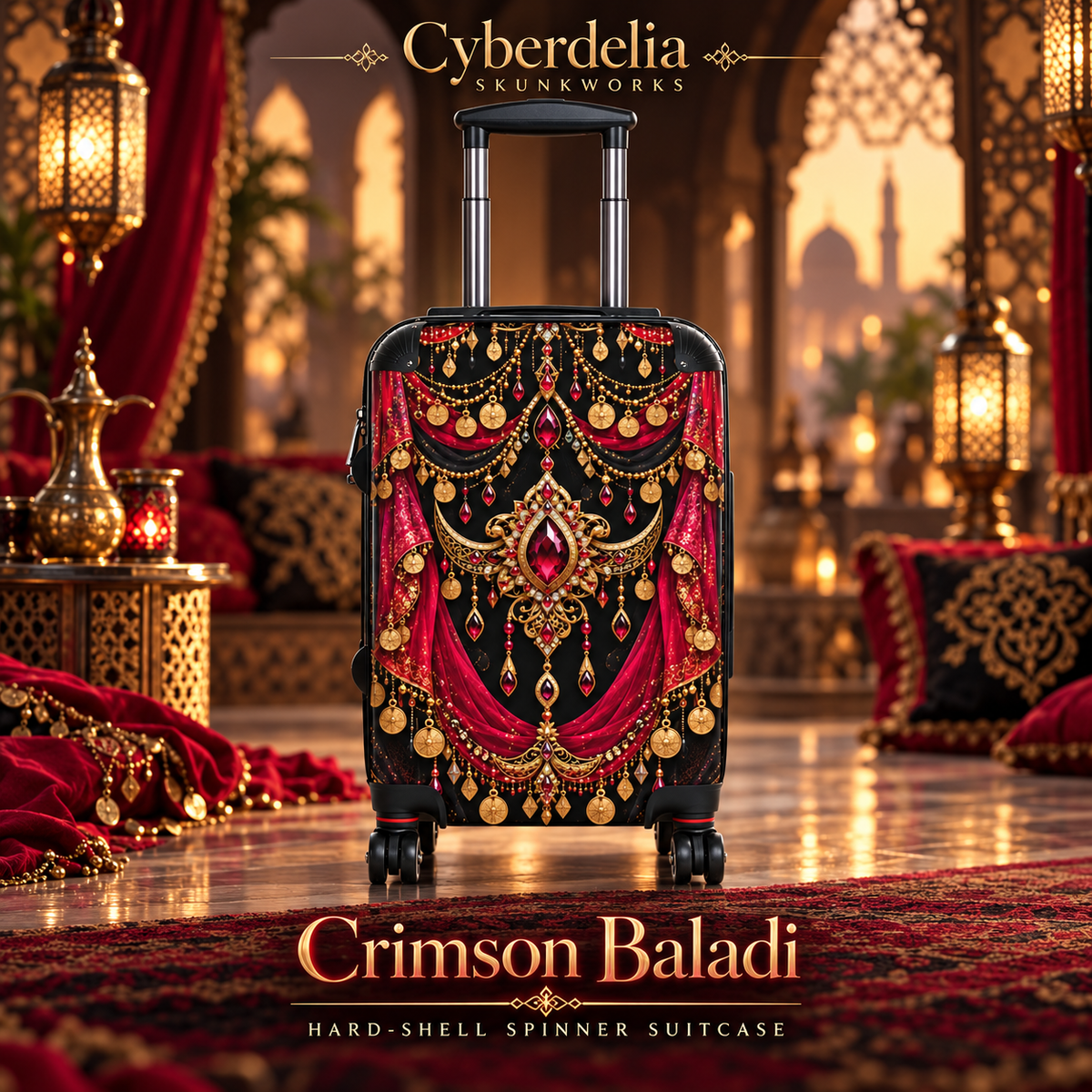 Crimson Baladi | Hard-Shell Spinner Suitcase