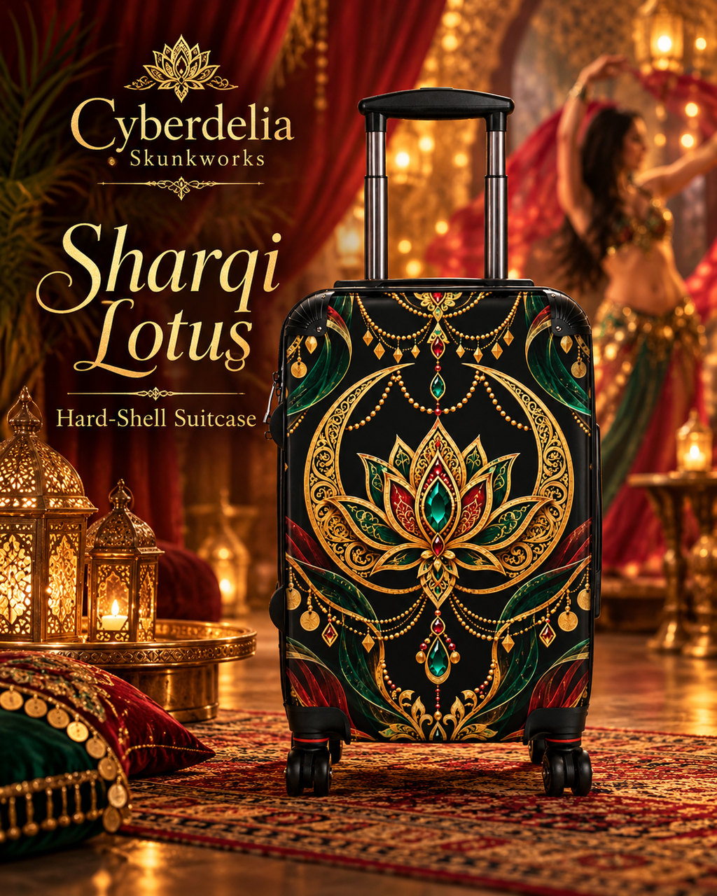Sharqi Lotus | Hard-Shell Spinner Suitcase
