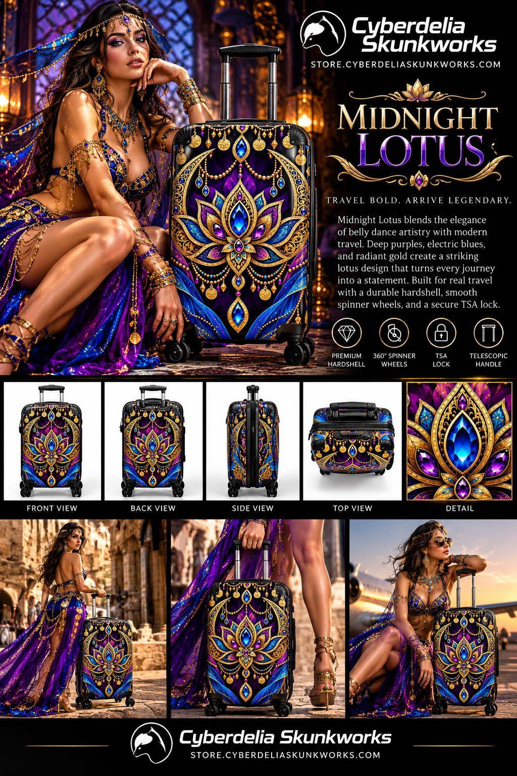 Amethyst Afterdark | Hard-Shell Spinner Suitcase