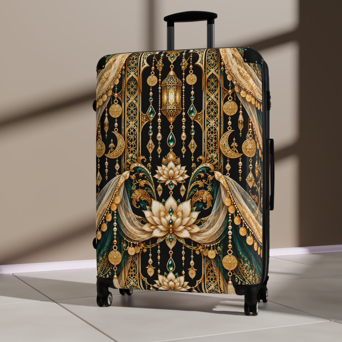 Emerald Veil | Hard-Shell Spinner Suitcase