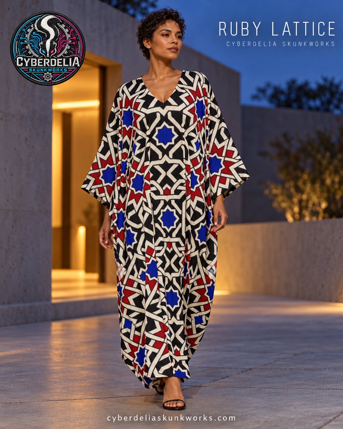 Ruby Lattice Kaftan